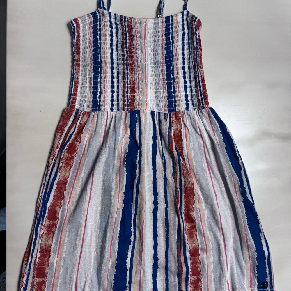 Roxy Kids Dress with Blue and Red Stripes